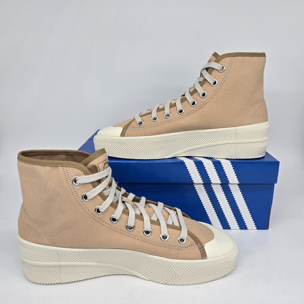 Adidas Men's Nizza 2 Platform GX0989 'Pale Nude' High Top Shoes Size 9.5 New - Picture 6 of 8